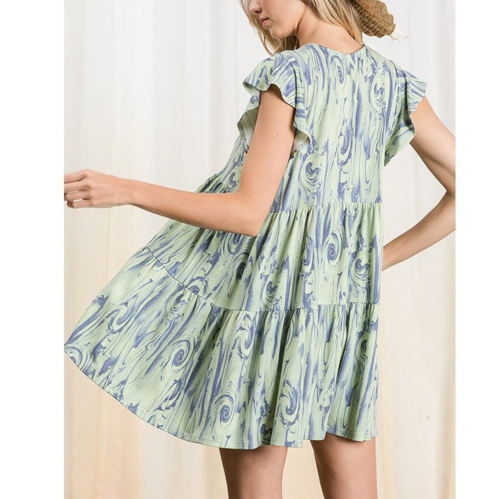Tiered Ruffle Sleeve Tunic - Picture 2 of 4